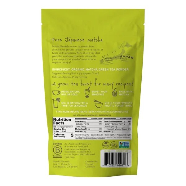 3 Pack Sencha Naturals Everyday Matcha Green Tea Powder Te verde Japonese