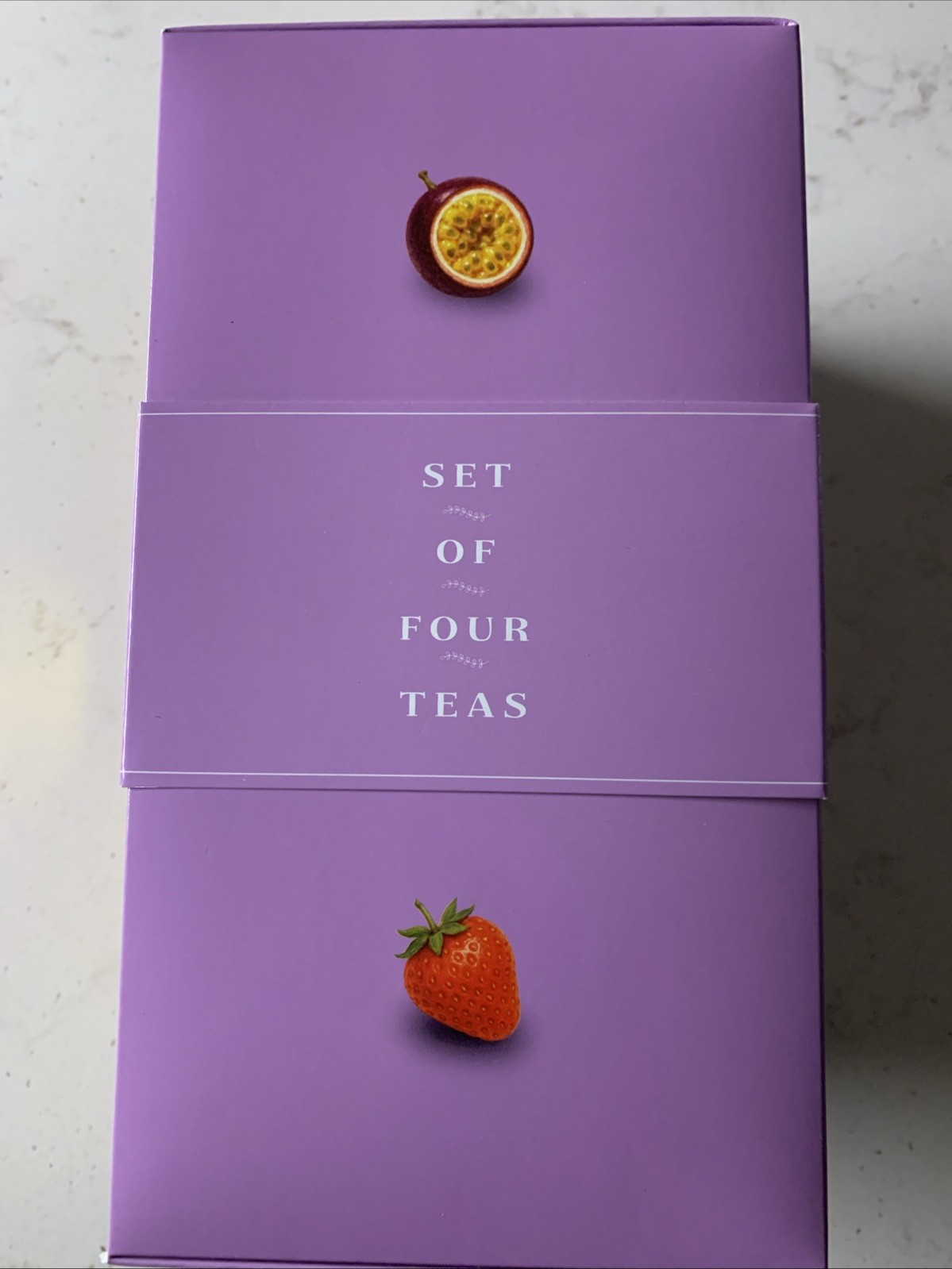 Happy Tea Co Set Of 4 Flavored Assorted Fruit Green Tea Library