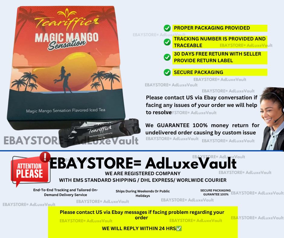 Teariffic Magic Mango Sensation Sexual Men Herb Energy Coffee 1 Box (12 Sachets)