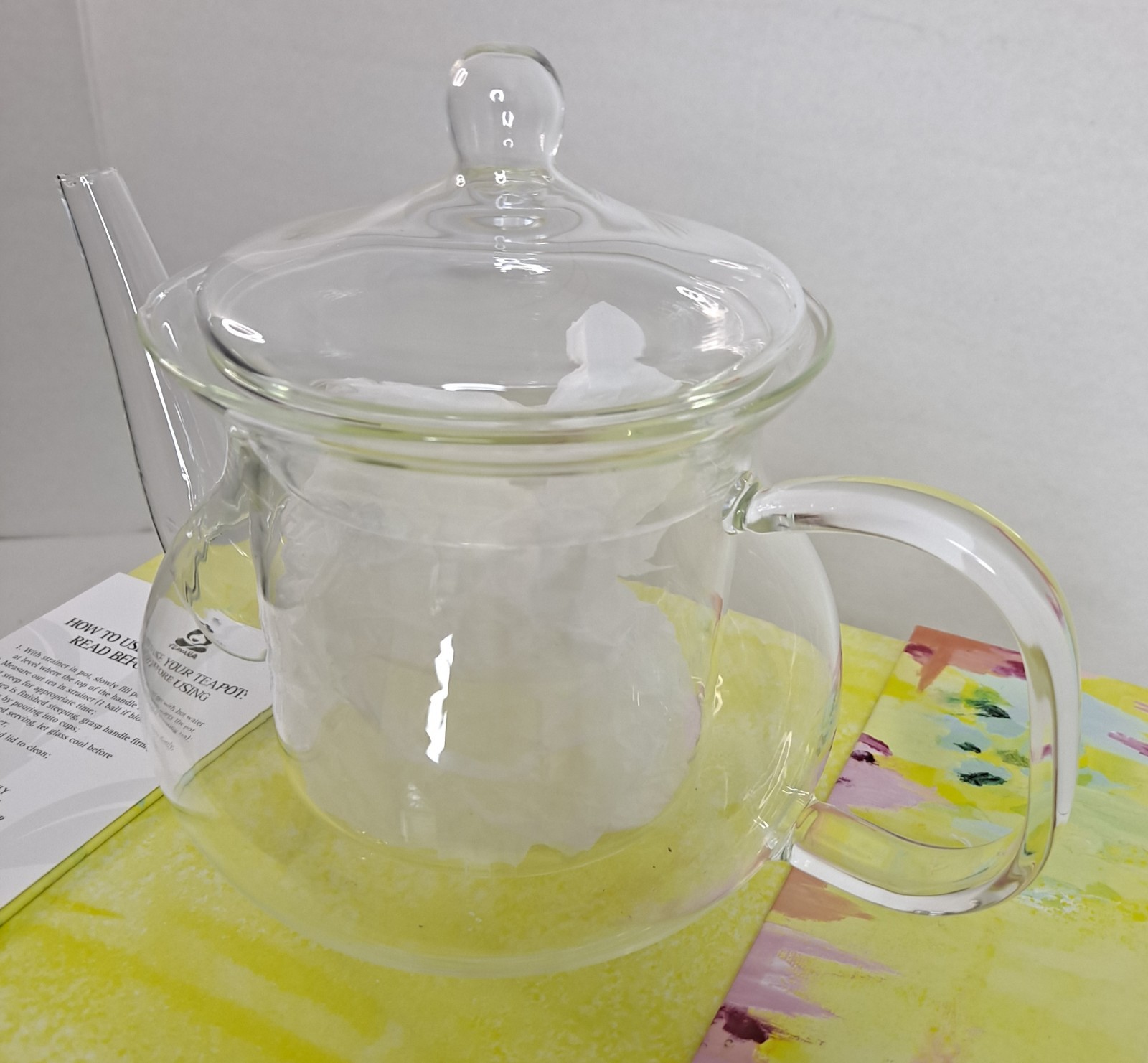 Teavana In Bloom Glass Teapot In Excellent Condition, NOS.