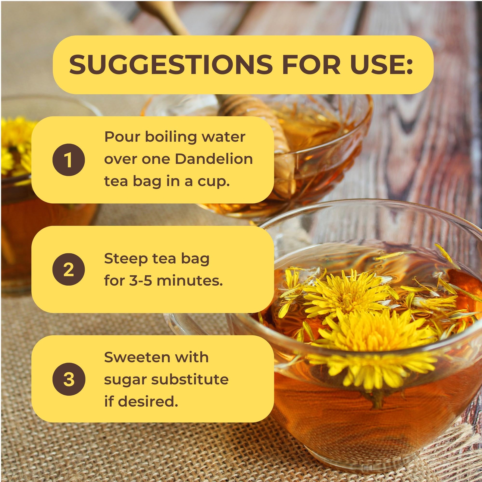 Dandelion Root Tea Bags 25 Count Detox Herbal Digestive Aid Supports Bloating