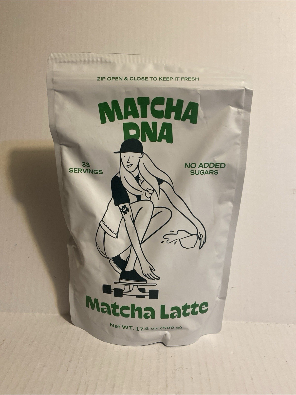 Matcha DNA Matcha Latte. 17.6 Oz. 33 Servings No Sugar Low Caffeine Drink Mix
