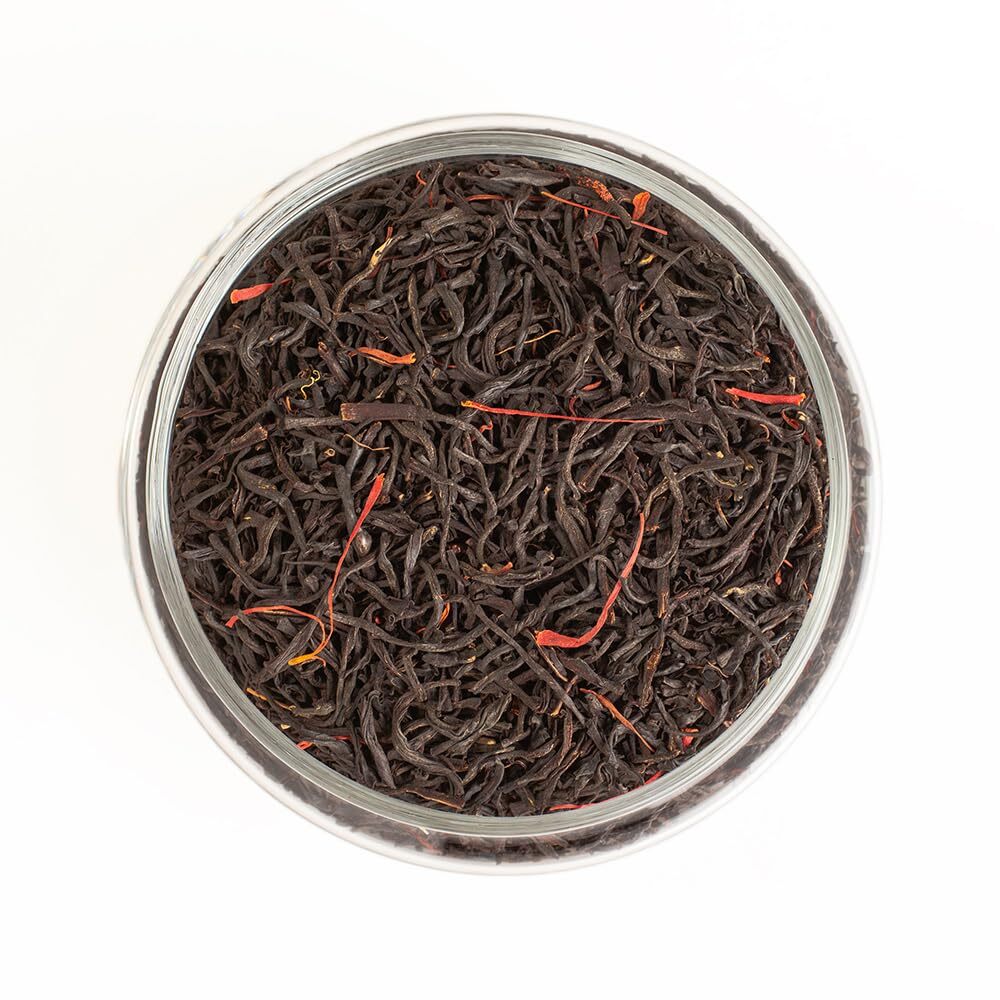 Saffron Black Tea Handpicked Highland Grown Whole Leaf Tea Enriched with 3 Gr…