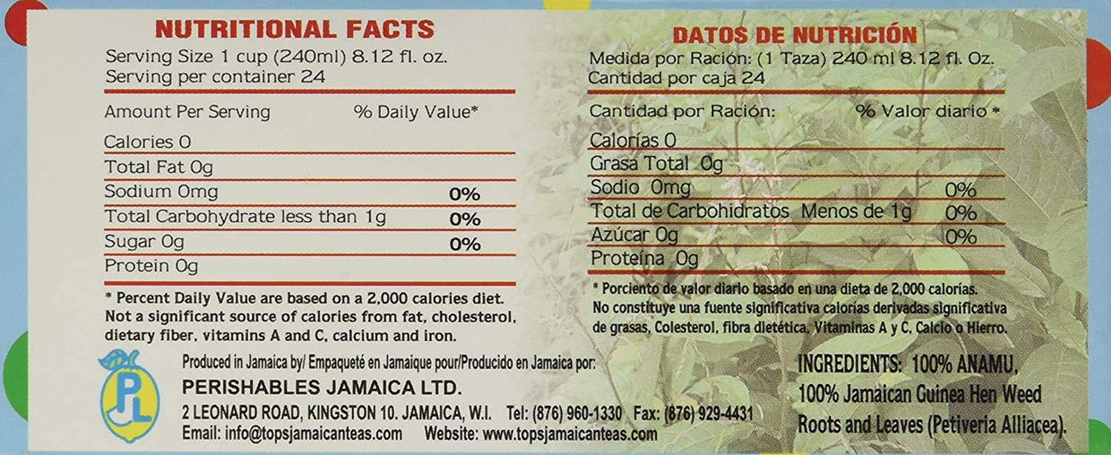 Anamu Tea (Jamaican Guinea Hen Weed 100%) Roots and Leaves by Sipacupa