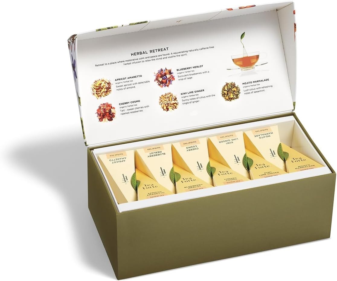 Tea Forte Herbal Retreat Organic Caffeine Free Premium Herbal Tea Petite Present