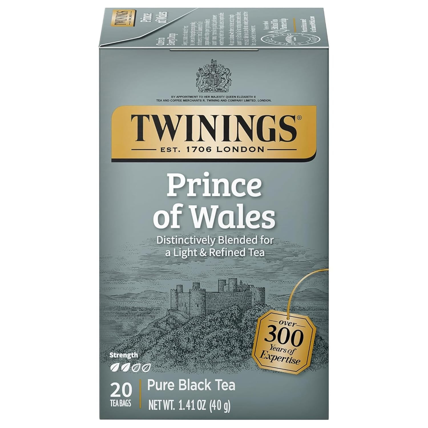 Prince of Wales Black Tea Individually Wrapped Bags, 20 Count (Pack Of