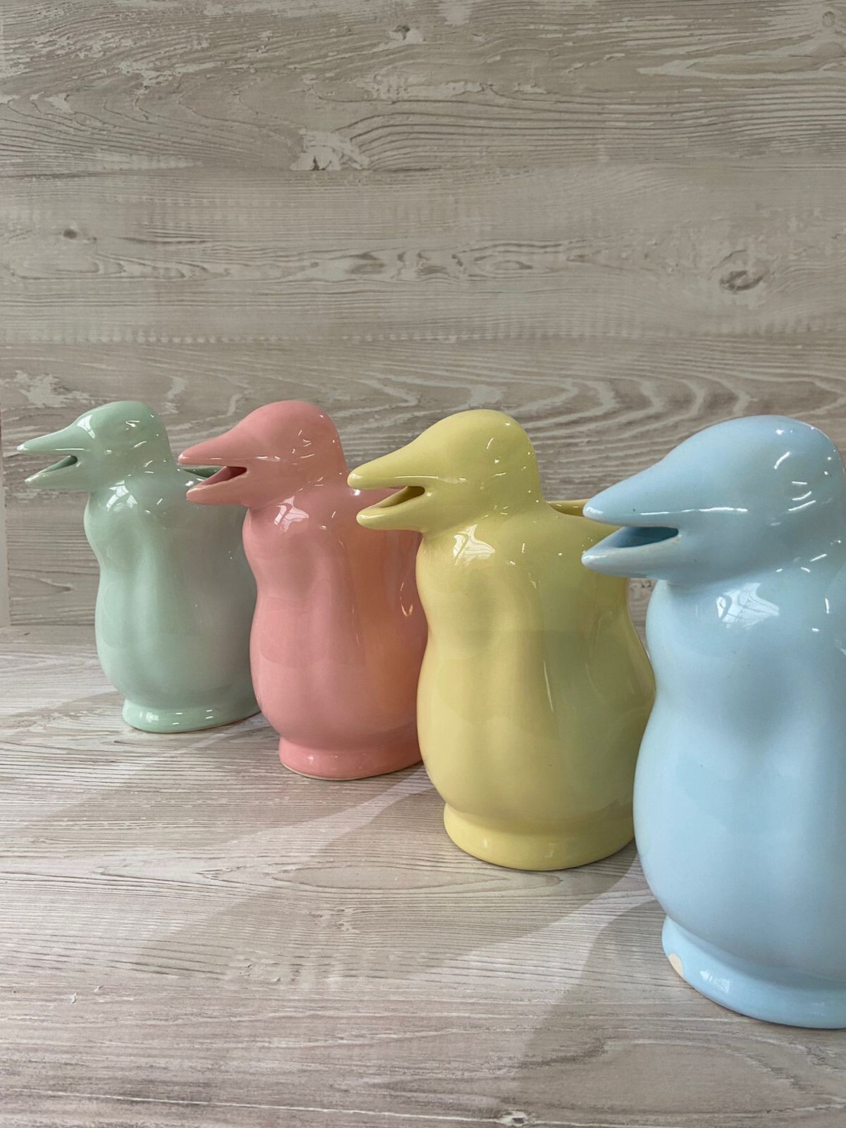 Jarra De Mesa Pingüino De Cerámica 500ml – Celeste