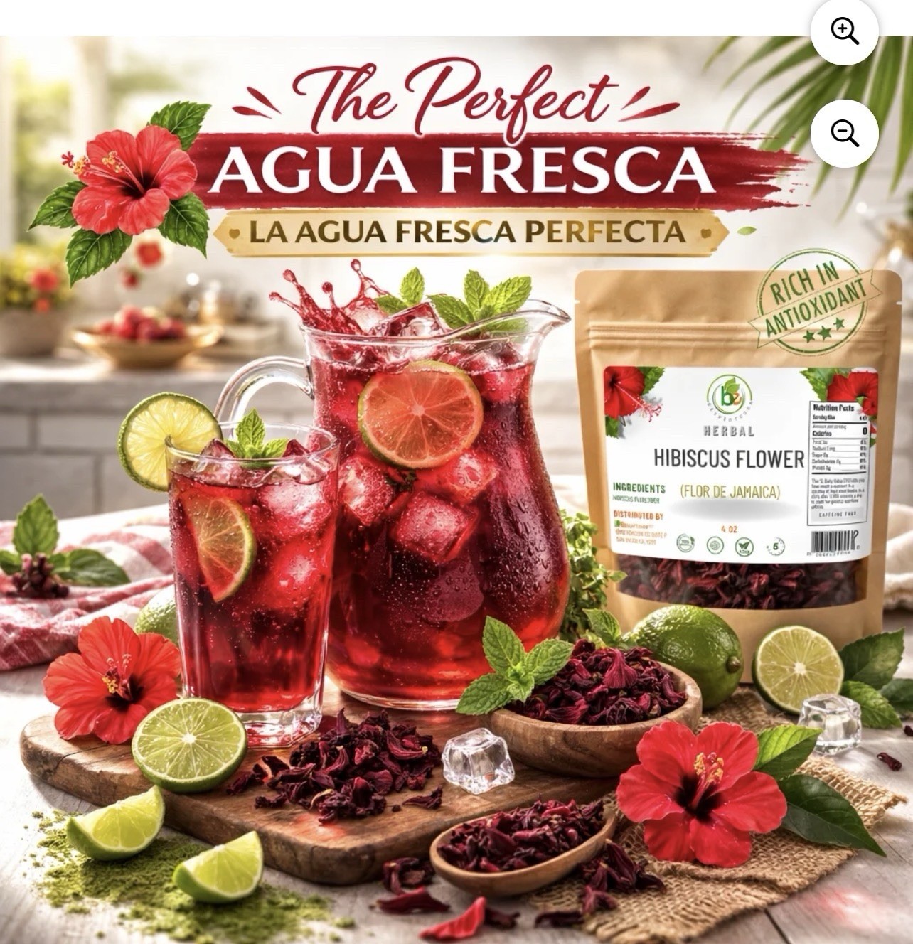 Back To Basics 4 Oz 100% Premium Dried Hibiscus Flowers Tea,Jaimaica Tea