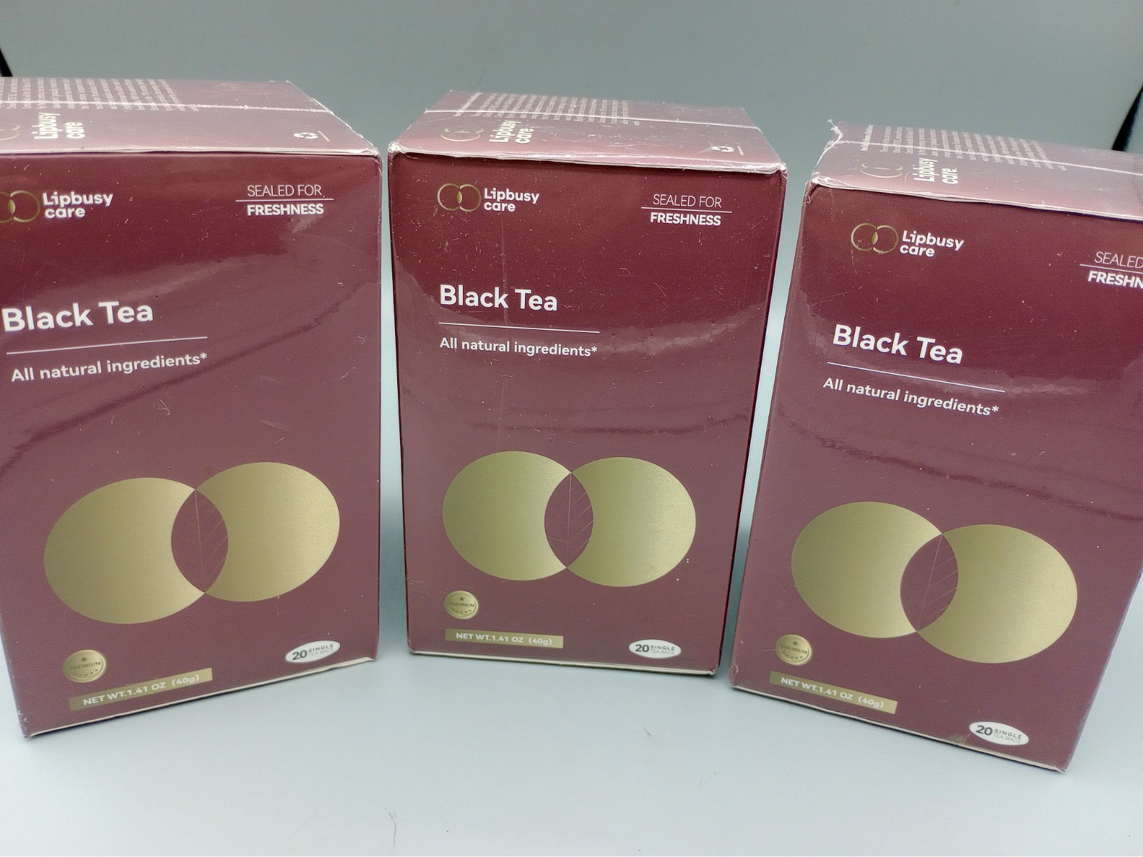 Lot of 3 – Lipbusy Care Black Tea 20 x 3 = 60 Single Tea Bags SEALED BLACK TEA