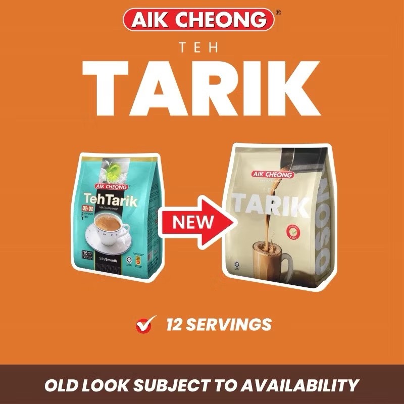 Aik Cheong 2 In 1 Teh Tarik Kosong No Sugar Added (25gm x 12) x 6 packs