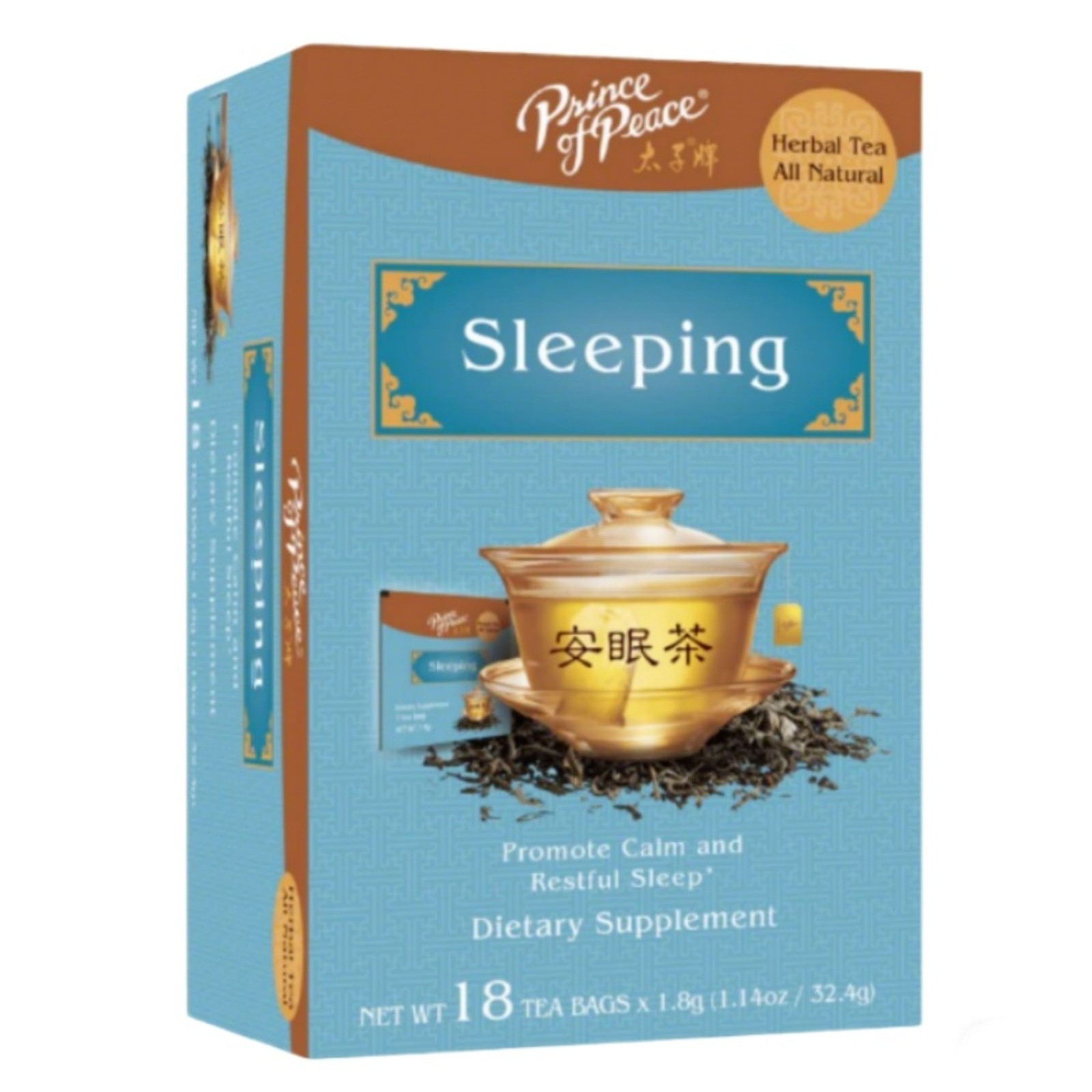 Prince of Peace Sleeping Tea, 18 Tea Bags Each Box-6 Boxes