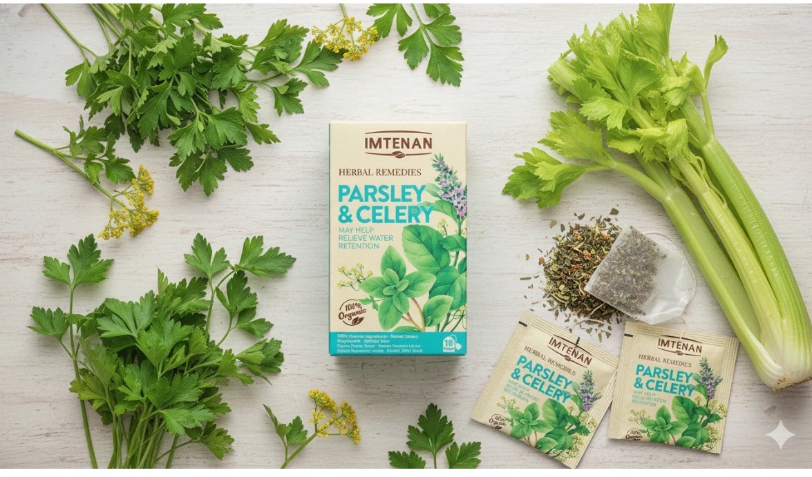 Imtenan Organic Parsley and Celery Herbal Tea – 18 bags