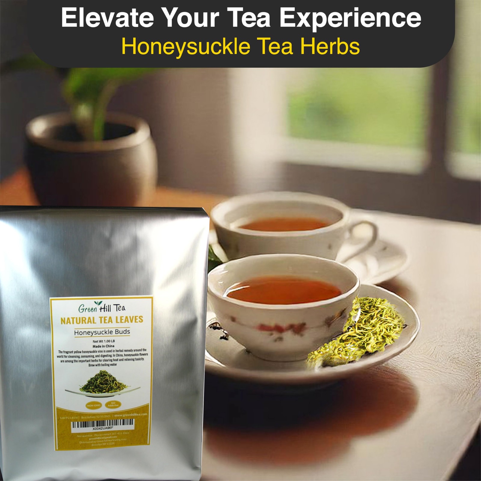 Greenhilltea traditional health herbs, Honey suckle dried herbal tea honeysuc…