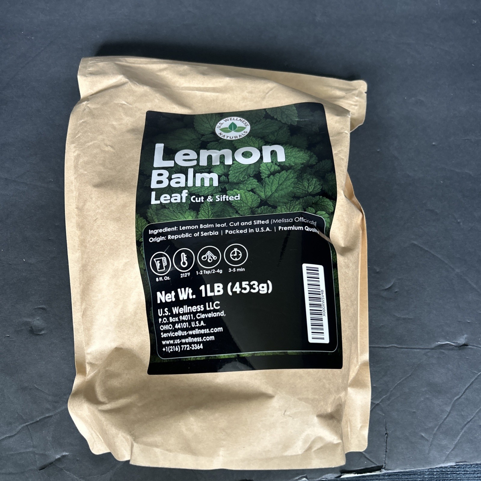 Lemon Balm (Herbal Tea): (Melissa Officinalis Caffeine 1 Pound (exp July 2028)