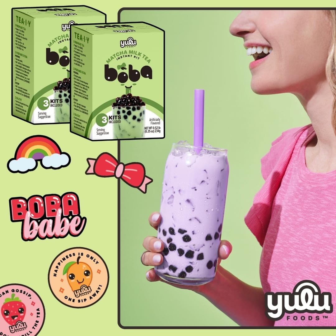 Matcha Latte Instant Bubble Pearl Matcha Milk Tea Kit with Authentic Brown Sugar