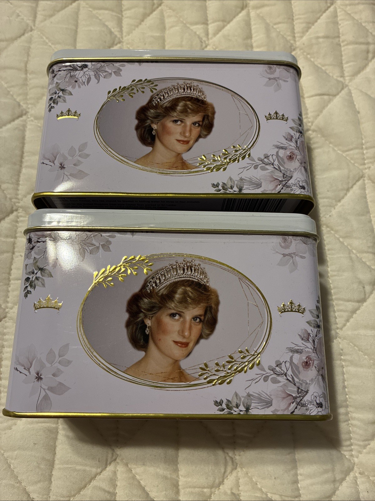 Princess Diana 2 Tins English Breakfast Tea – 40 bags in each – NEW