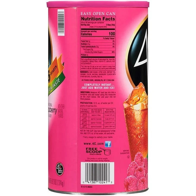 3 Pack – 4C 35 QT Raspberry Iced Tea Mix (82.6 oz.)