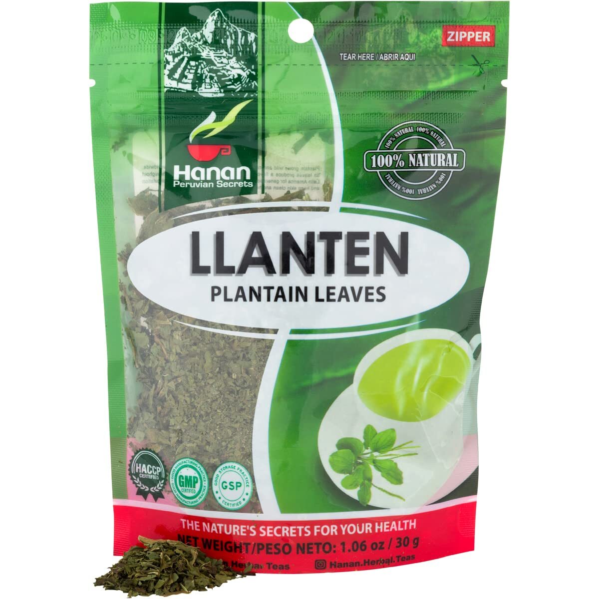 Llanten 30g Plantain Leaf Herbal Tea from Peru