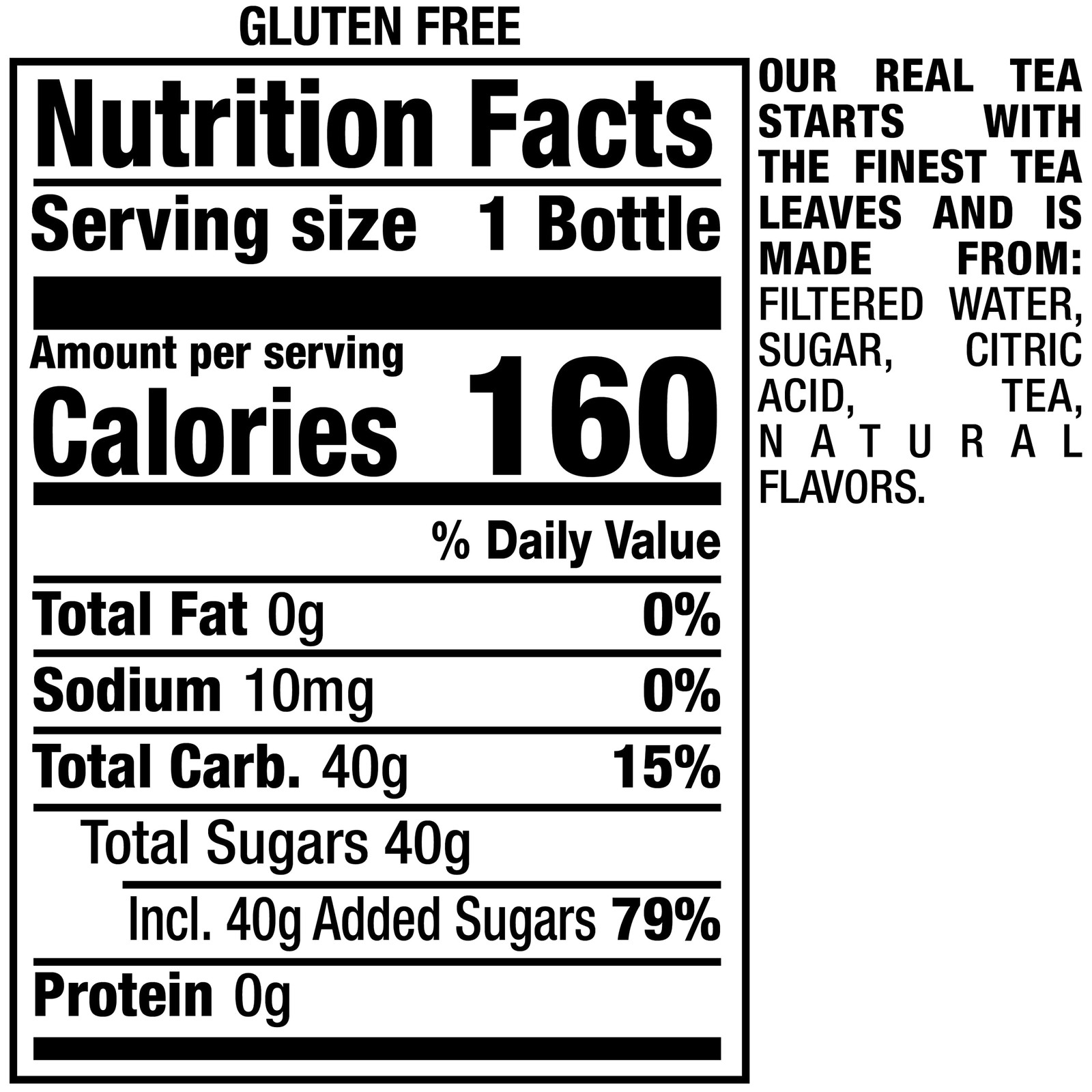 Peach Tea, 16 fl oz recycled plastic bottle, Pack of 12