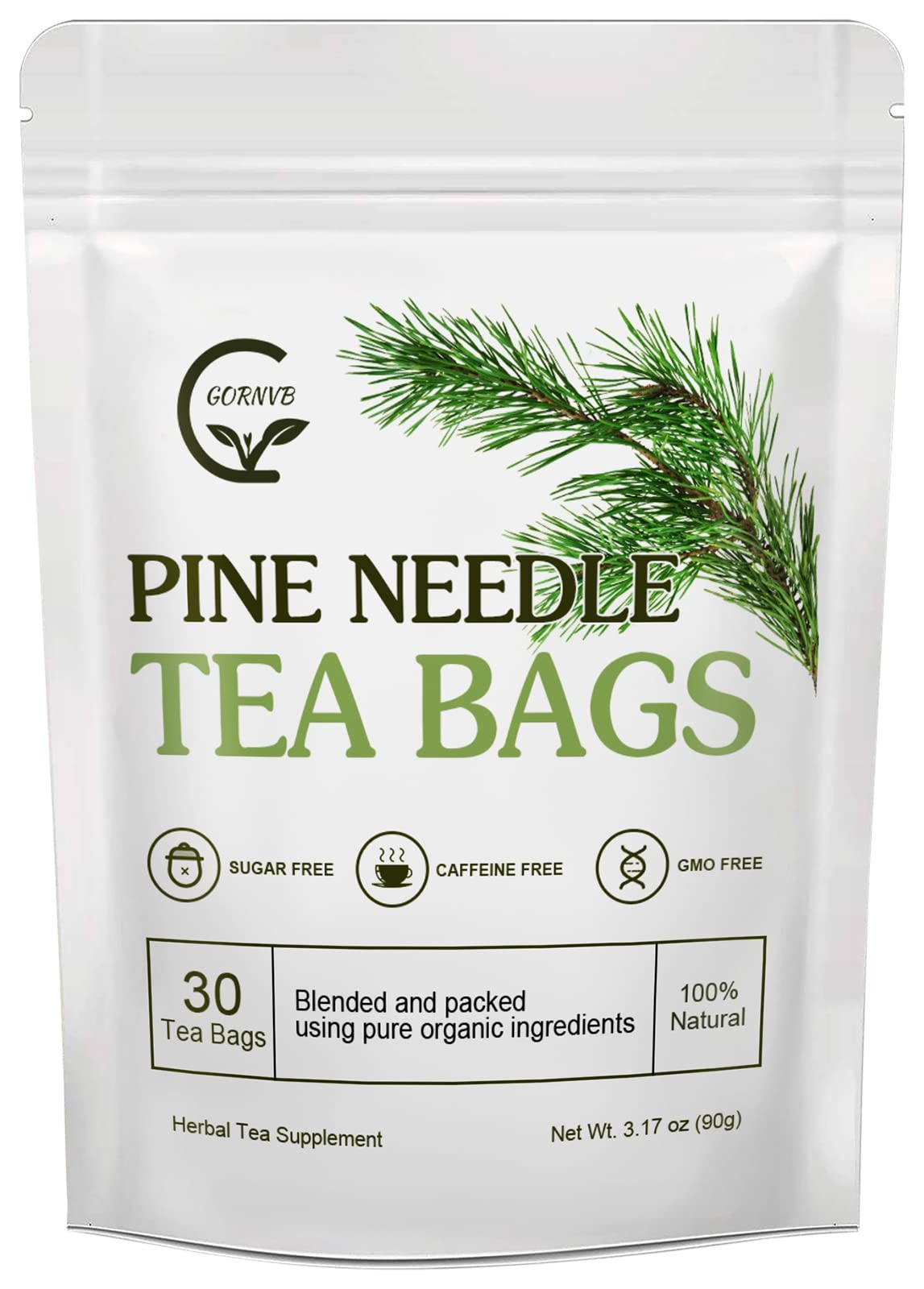 Organic Pine Needle Tea Bags – 100% Pure Natural Dried Pine Needles Herbal Te…