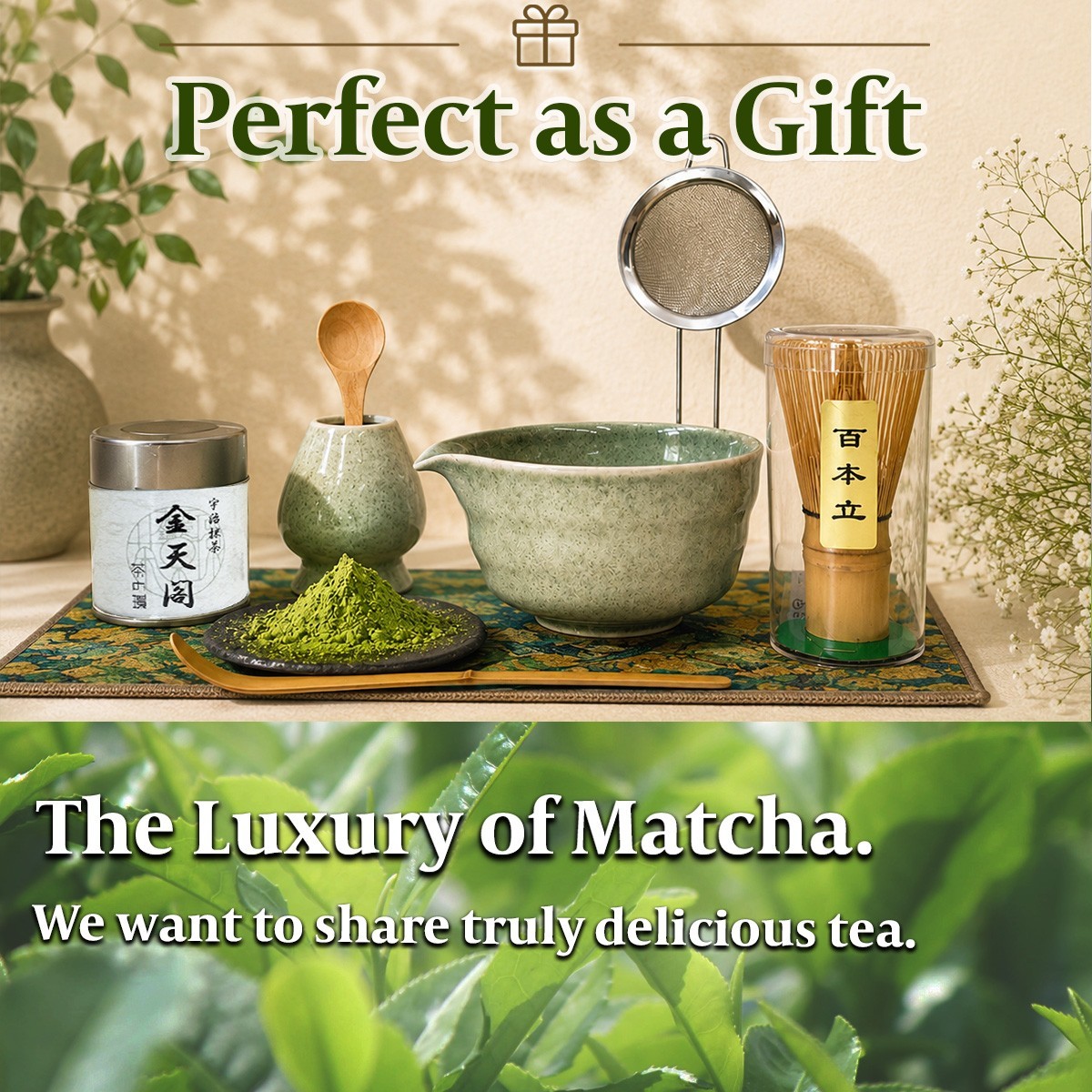 KINTENKAKU Premium Japanese Matcha Starter Kit Complete Matcha Set 1/3/5 Tins