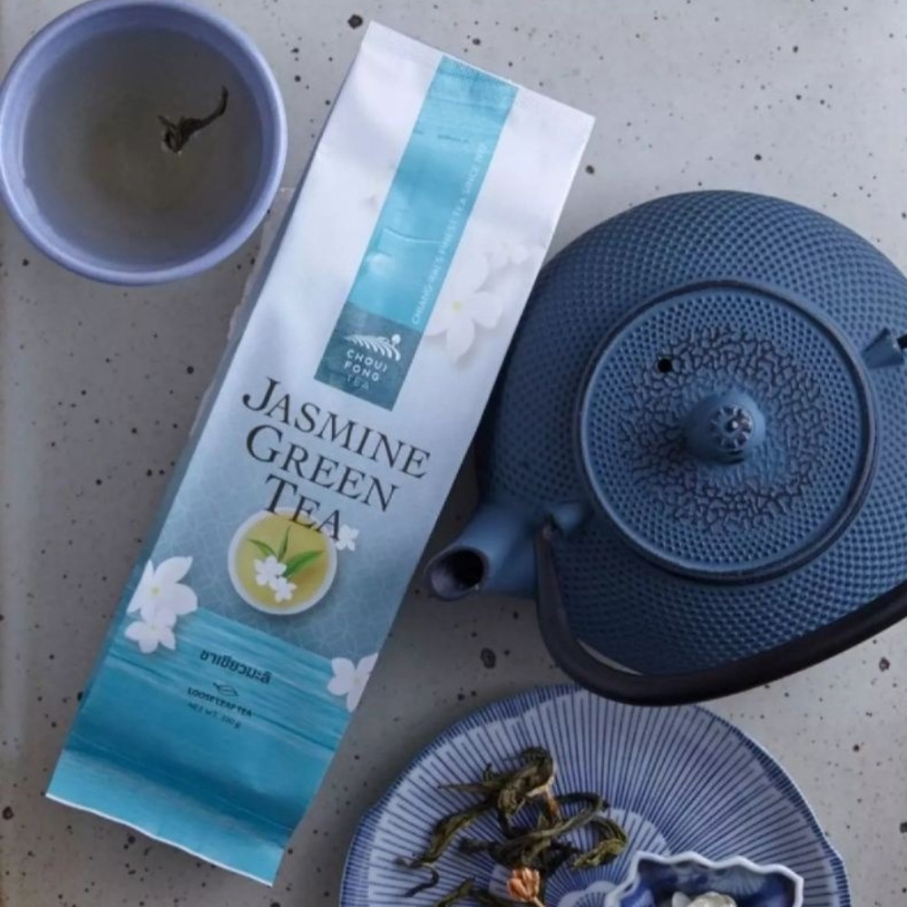 Choui Fong Jasmine Green Tea 100g Thai Loose Leaf Premium Chiang Rai Tea X 2