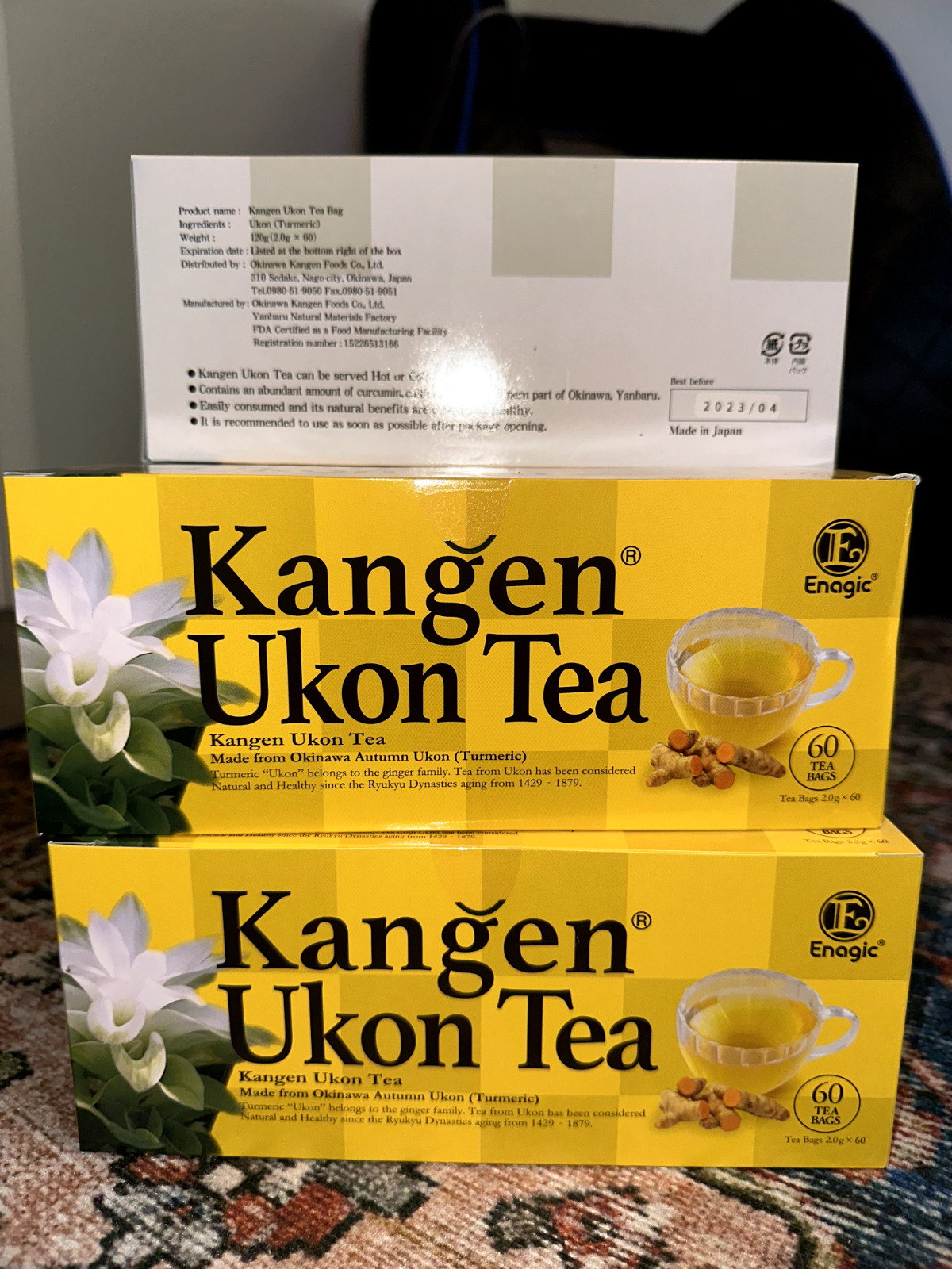 Kangen Ukon Tea [Expired: 04/2023] Sealed x 10 Boxes (60 Bags Per Box)