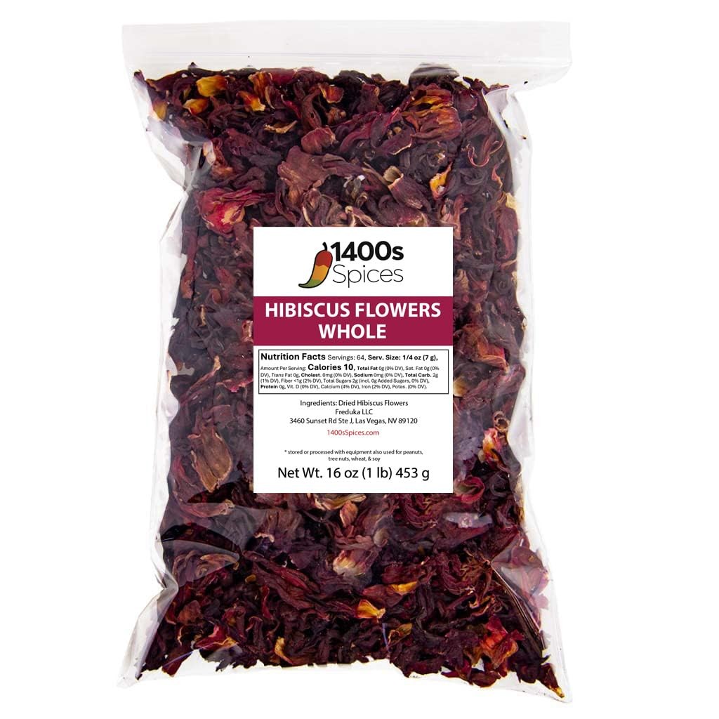 1lb Dried Hibiscus Flowers For Tea And Mexican Agua Fresca Flor De Jamaica Whole
