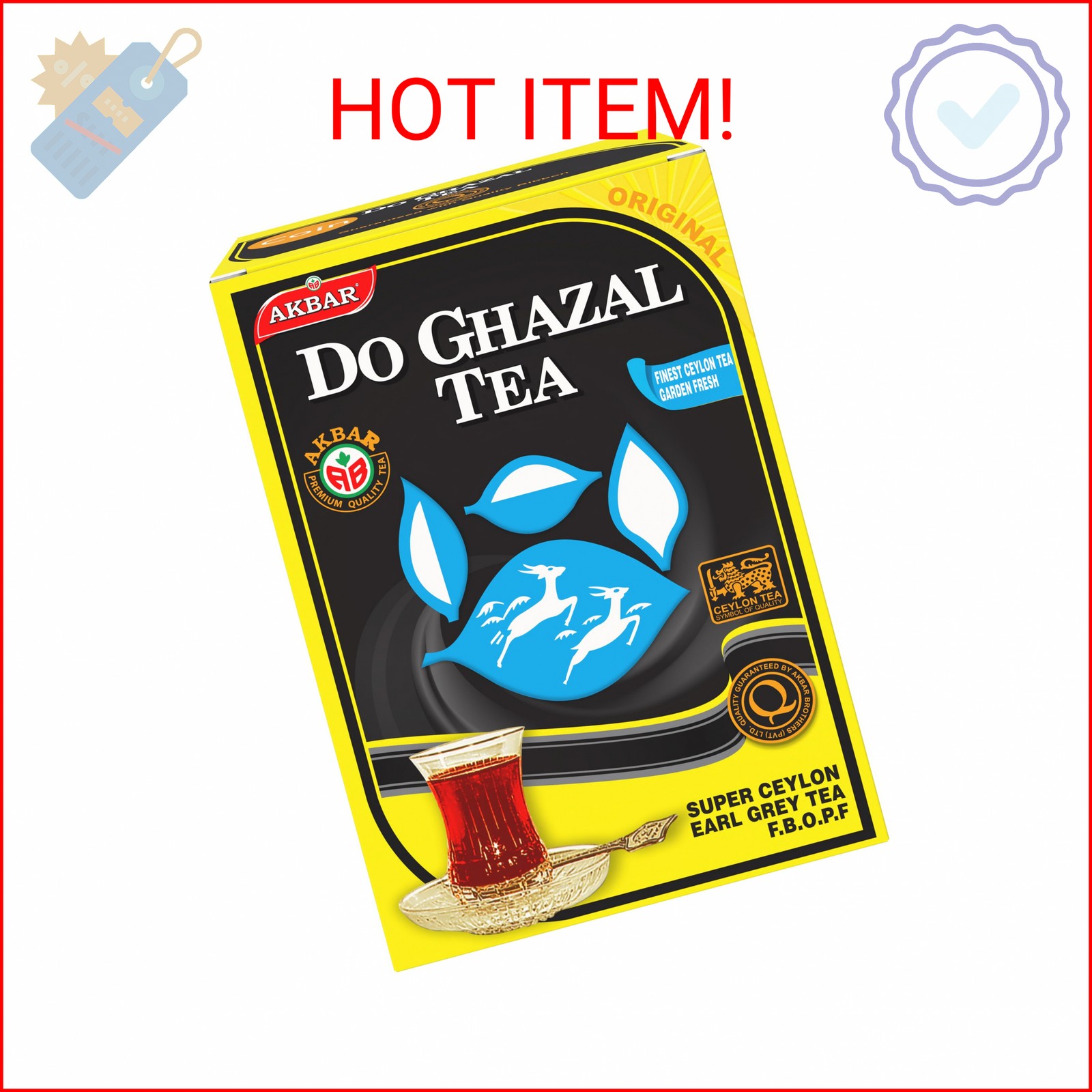 Do Ghazal Earl Grey Tea – 16oz (454g) – Earl Grey Tea Loose Leaf – Pure Ceylon B