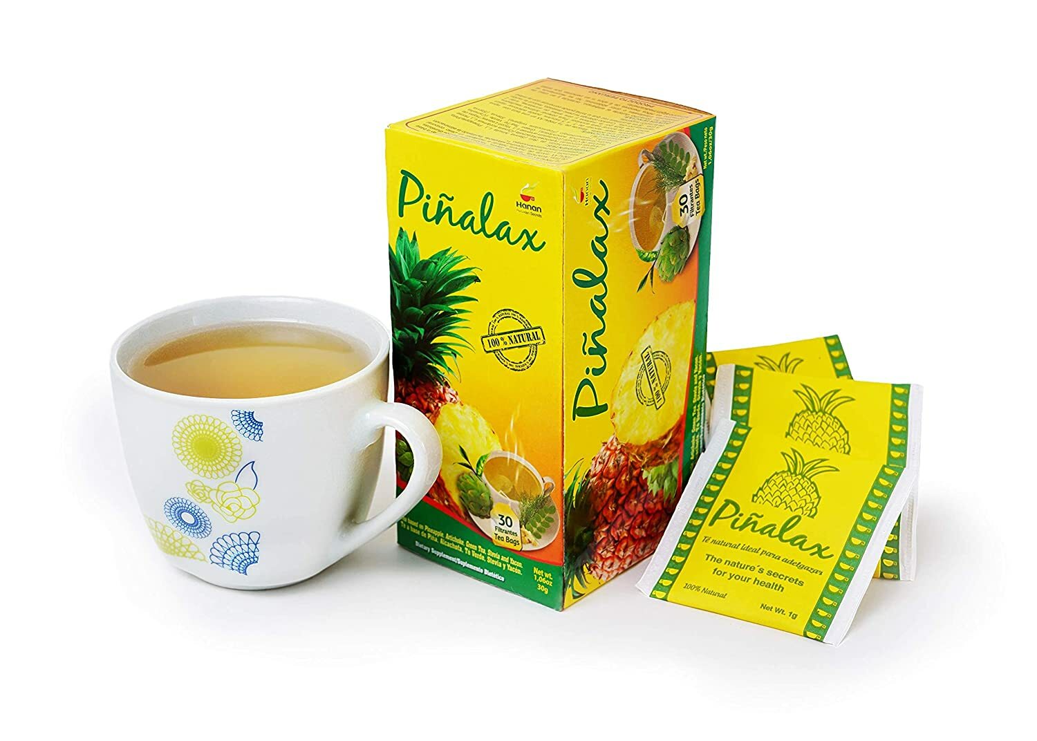 PINALAX Herbal Tea | 100% Natural Pineapple Blend | 30 Tea Bags | Naturally Aids