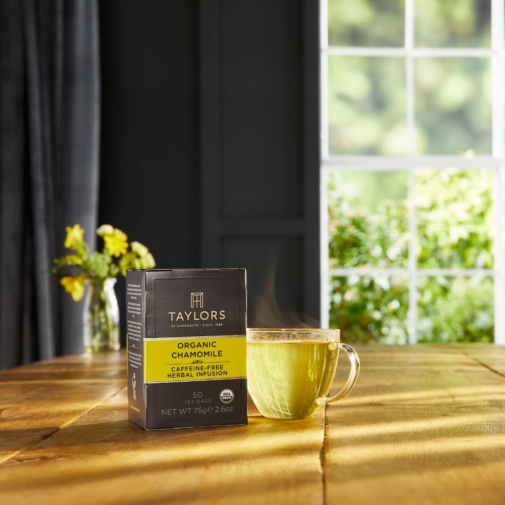Taylors of Harrogate Organic Chamomile, Herbal Tea, 50 Count (Pack 1)