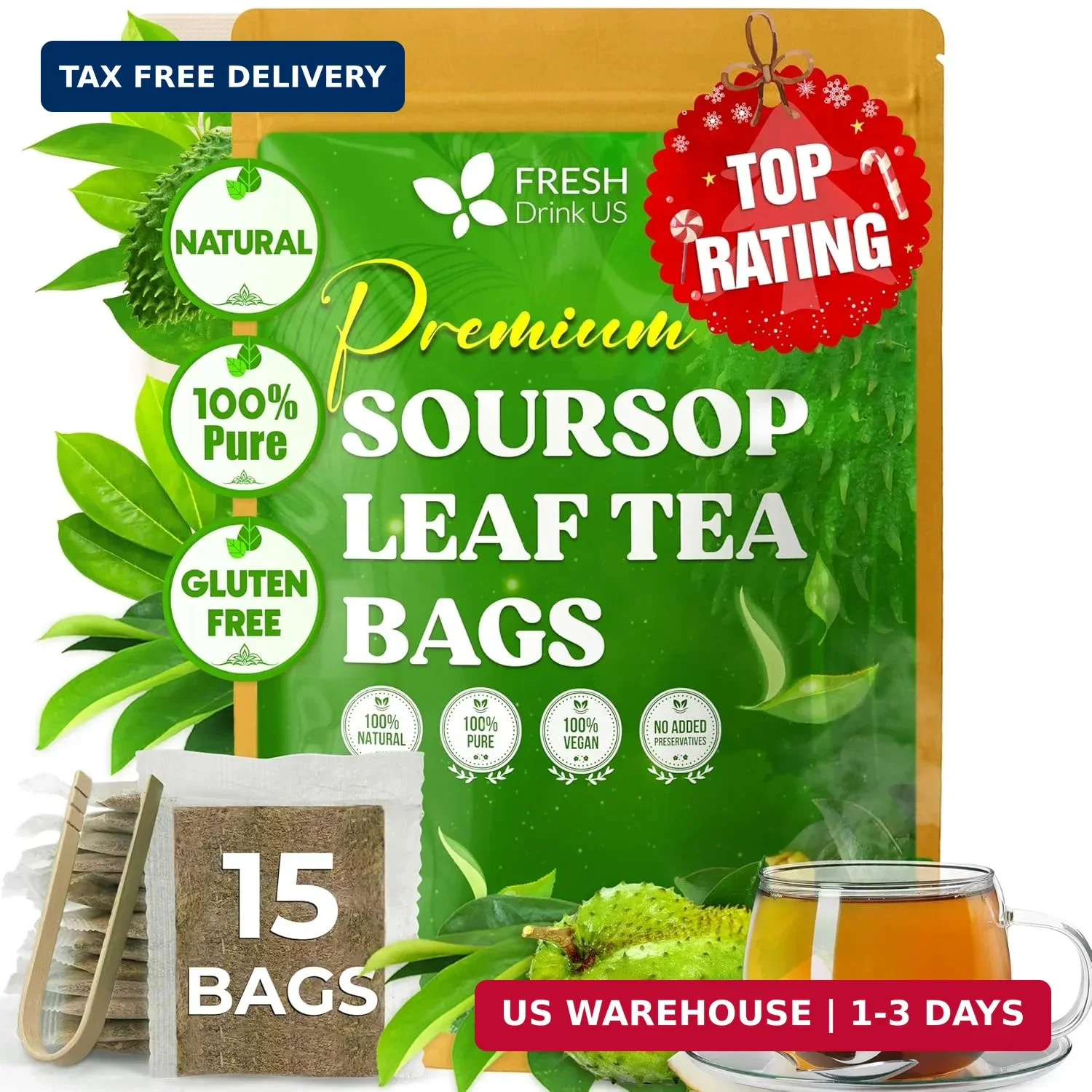 FreshDrinkUS, Premium Tea Herbal Loose Leaves, Tea for Tea Lovers, Loose Leaves