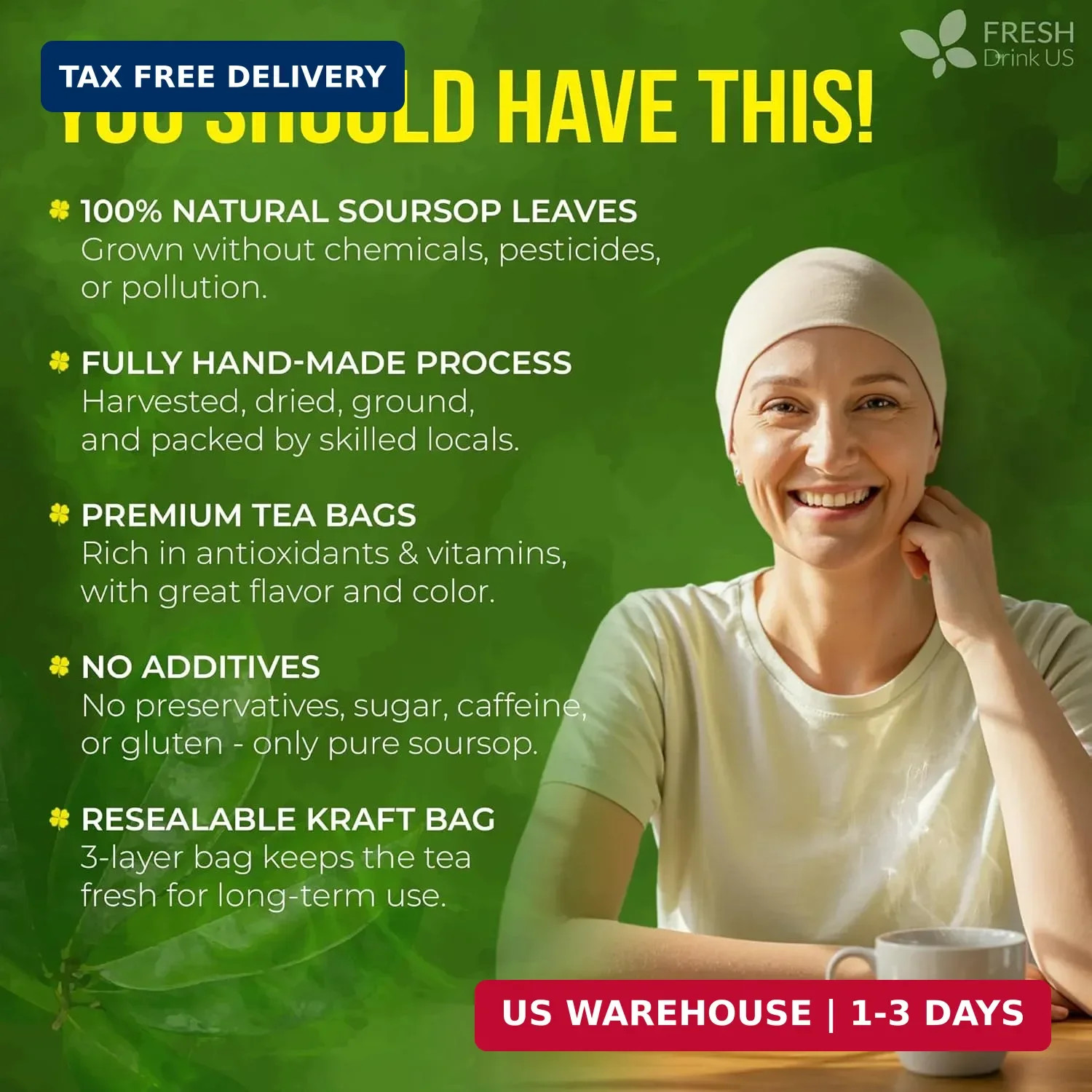FreshDrinkUS, Premium Tea Herbal Loose Leaves, Tea for Tea Lovers, Loose Leaves