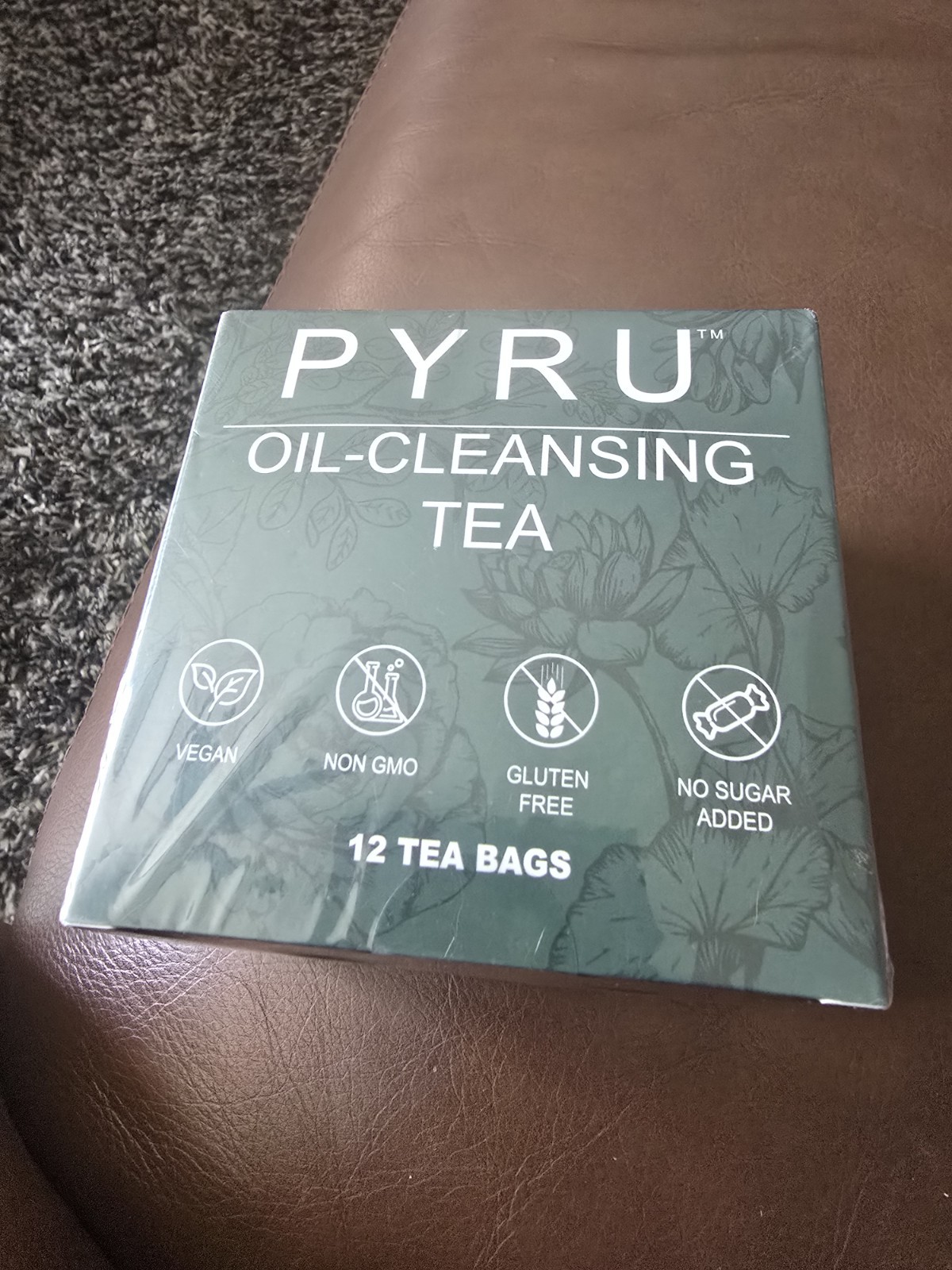 PYRU Oil-Cleansing Tea Substitute 12 Bags Vegan Non-GMO Gluten FreeNo Sugaradded
