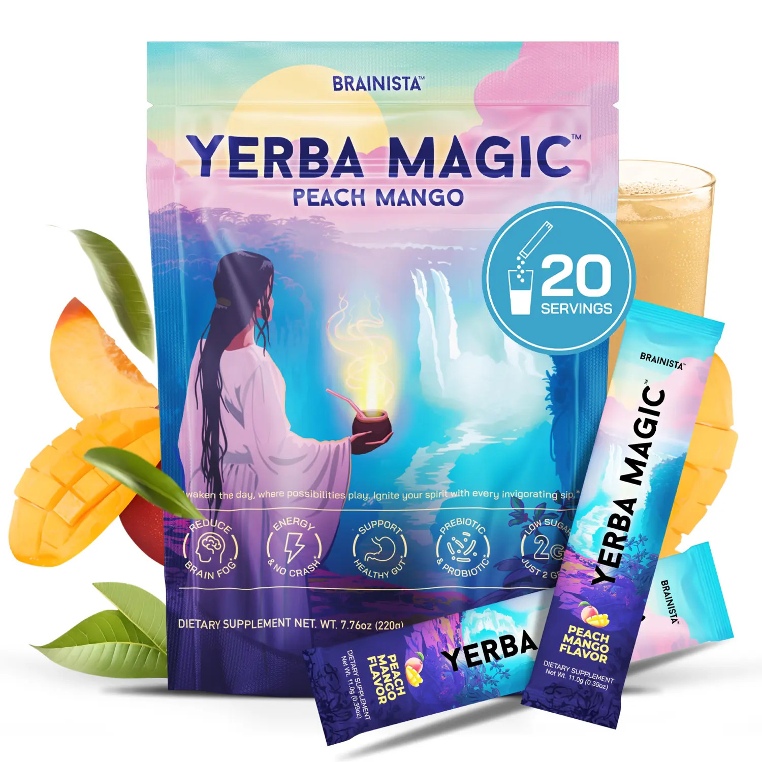 Yerba Magic Instant Yerba Mate – Natural Energy & Clarity –30 Servings,