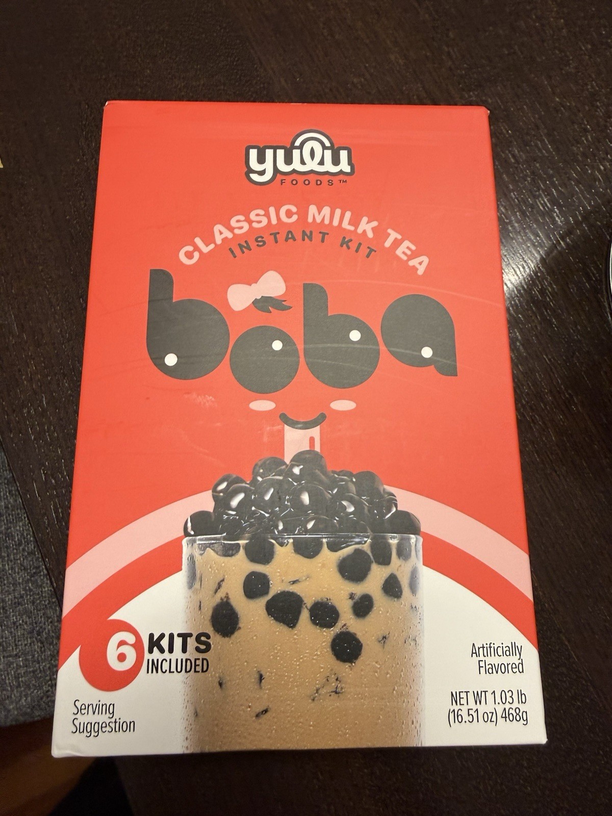 Yulu Foods Instant Boba Classic Milk Tea Instant Kit Makes 3 Drinks 8.25 oz