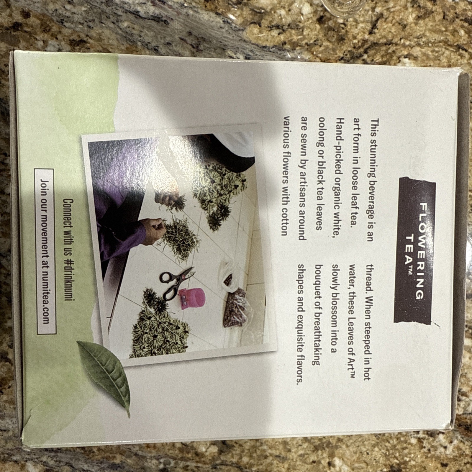 Numi Organic Tea Flowering Gift Set, 6 Tea Blossoms & 16 Ounce Glass Teapot