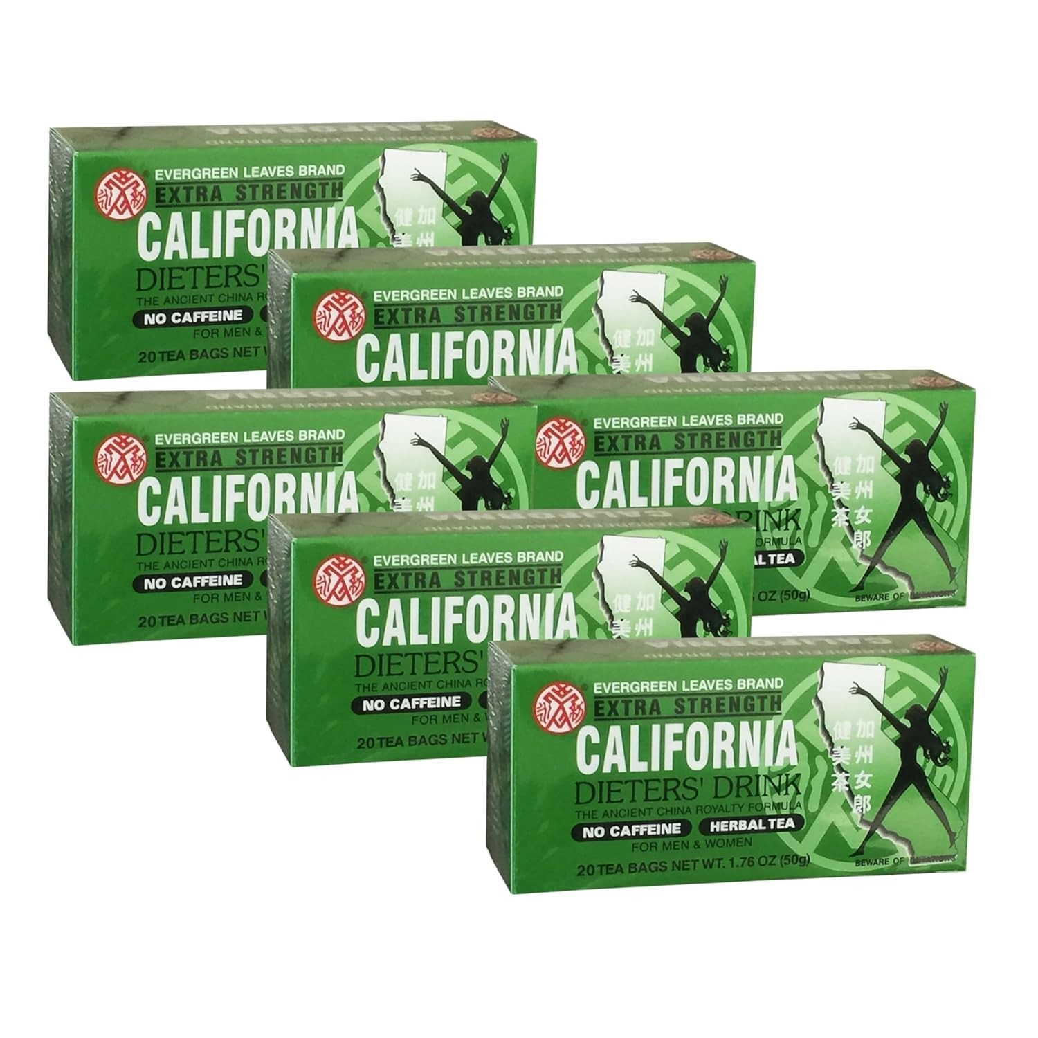 Herbal Tea 120 Bags 6 Pack Caffeine Free Detox Digestive Support