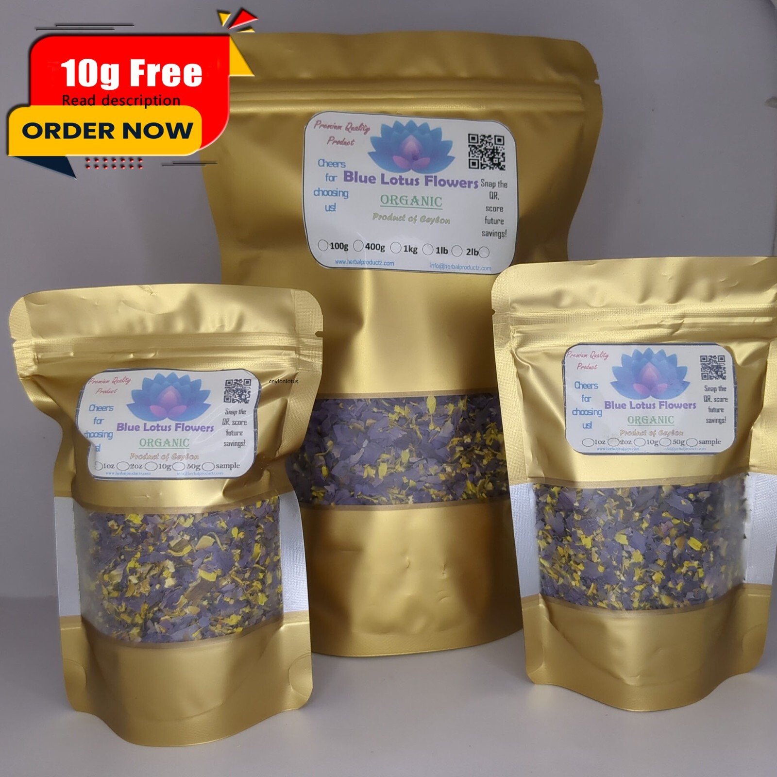 Dried Blue Lotus Cut Flower Pure Nymphaea Caerulea Organic Natural Tea/Smoke 30g