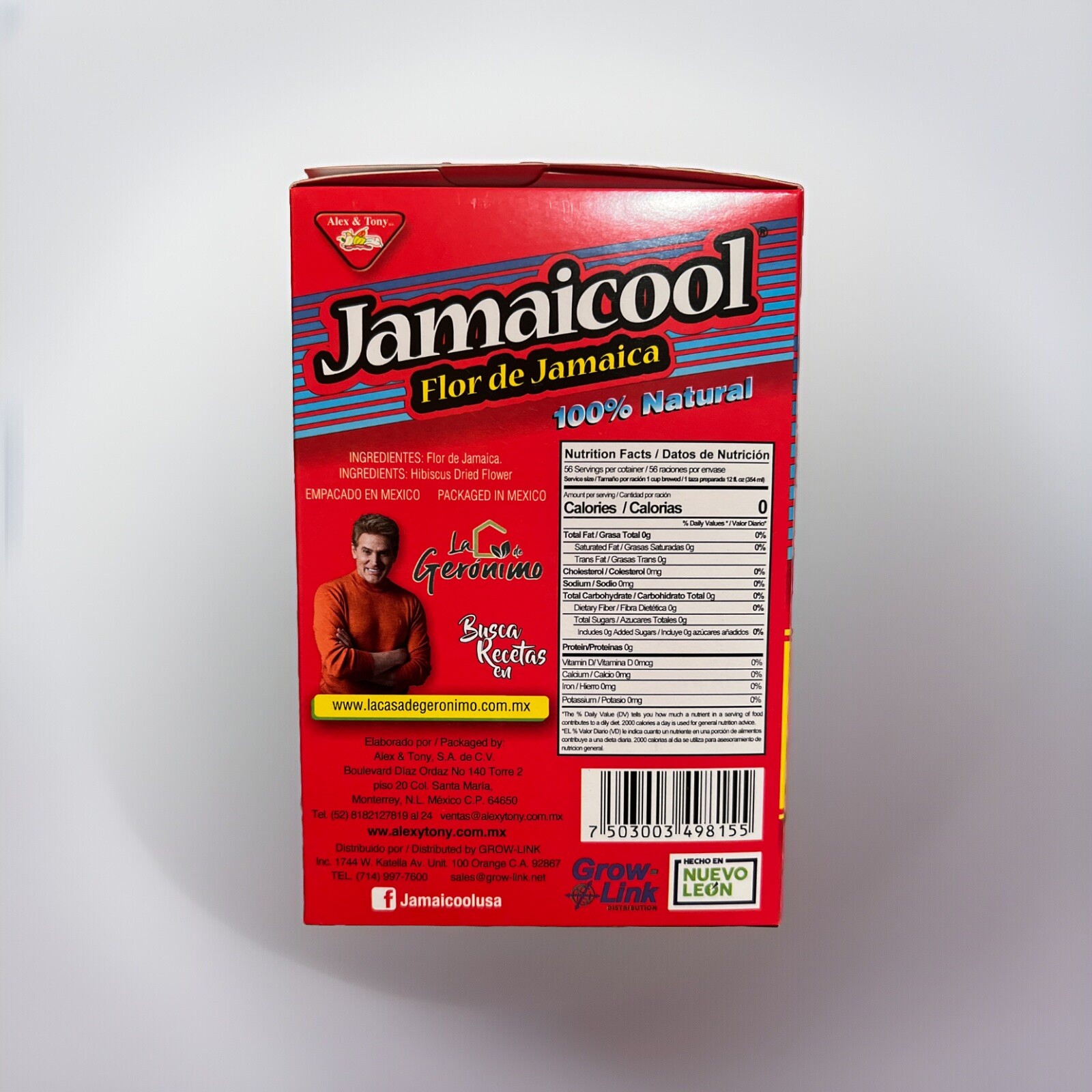 Jamaicool Hibiscus 5 Bags makes 1 Gallon Tea/ bag