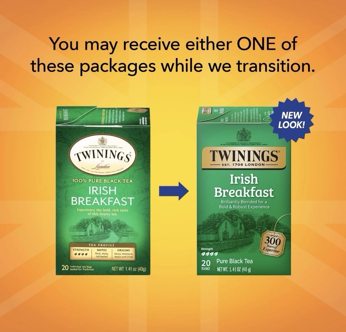 Twinings Irish Breakfast Tea Bags Bold Black Tea 6Pk 20 Count (120 Bags Total)