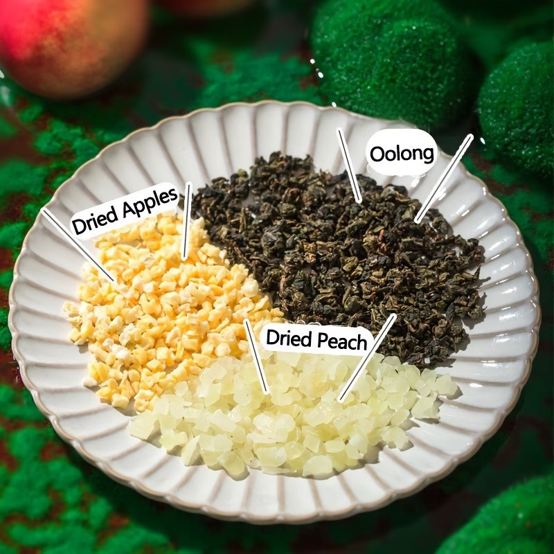 Natural Peach Oolong Tea Bags Fruit Jasmine-like Flavor Hot/Cold Brew Vegan