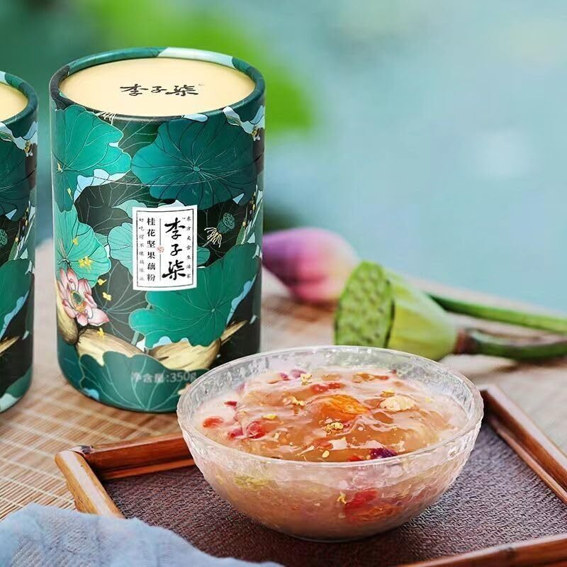 Chinese Snacks Oufen Izhiqi Osmanthus and Nut Lotus Root Starch Powder Soup 350g