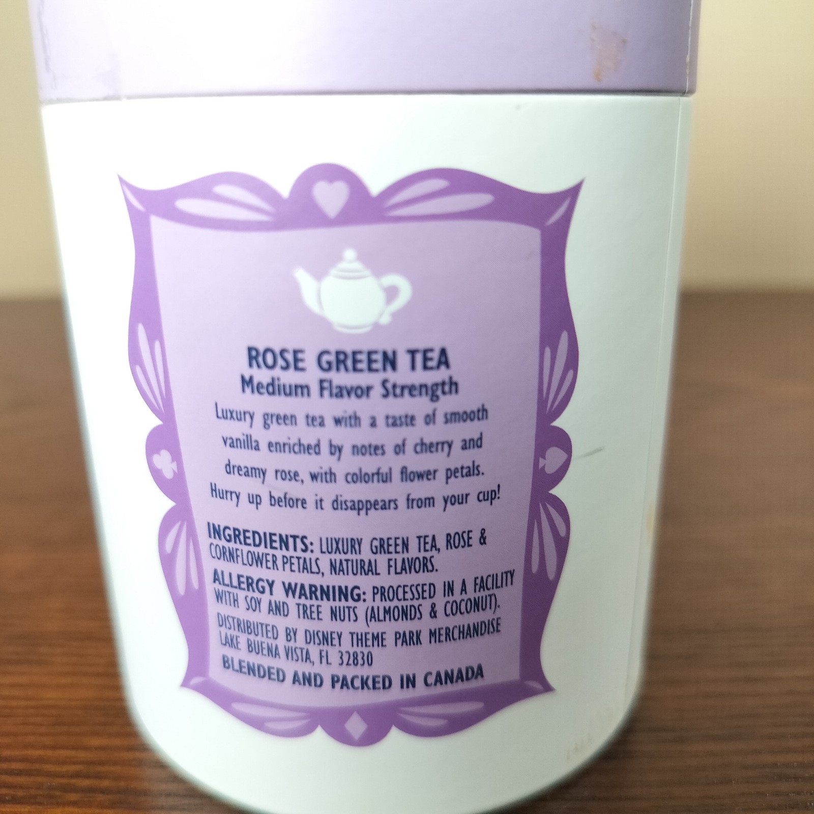 Disney Parks Tea Alice In Wonderland White Rose Blend 12 Bags Green Gift NEW