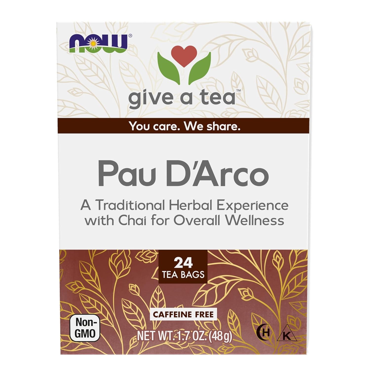 Pau D Arco Tea 24 bags by Now Foods EXP: 12/2026