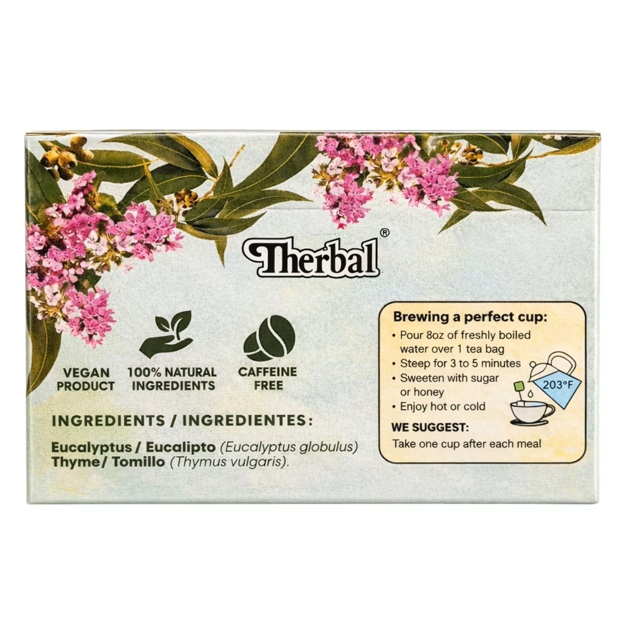 Therbal Eucalyptus & Thyme -Cold, Coughs, Throat Irritation- 40 Tea Bags