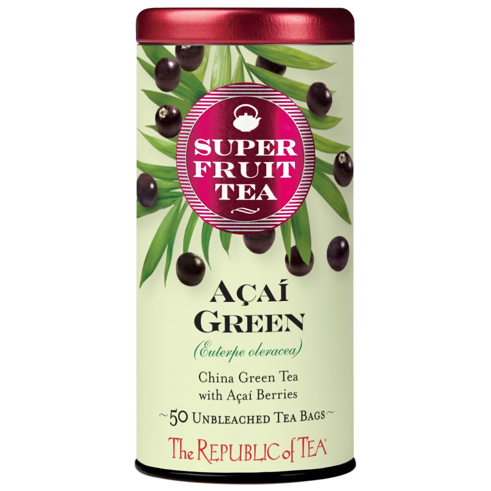 The Republic of Tea Acai Berry Green Tea – Caffeinated Superfruit – Natural Heal