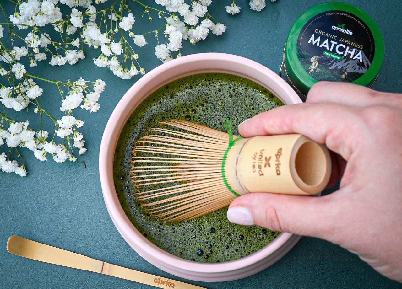 Aprika Life Matcha Bamboo Whisk Set with Holder | 100 Prong Chasen, Bamboo Sc…