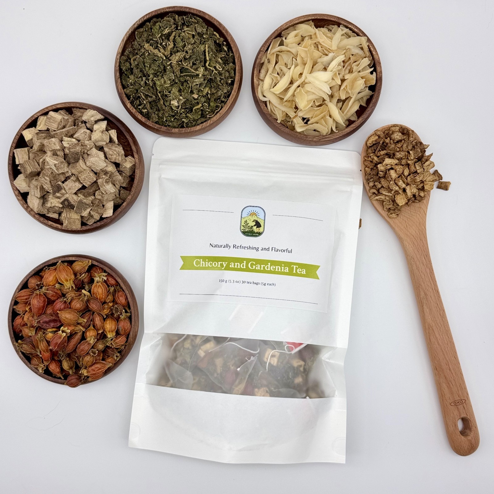 Vitals Herb Original Chicory And Gardenia Herbal Tea Kidney Support Tea