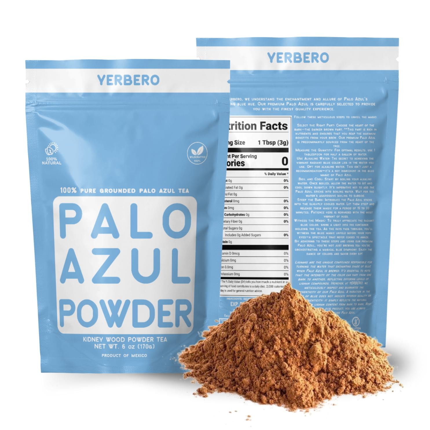 Yerbero – Premium Palo Azul 6Oz (170G) Powder Herbal Tea | Kidney Wood (Blue Sti